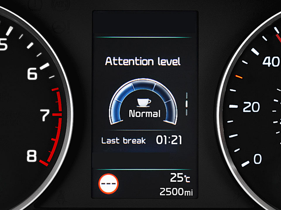 Kia Stinger driver attention warning